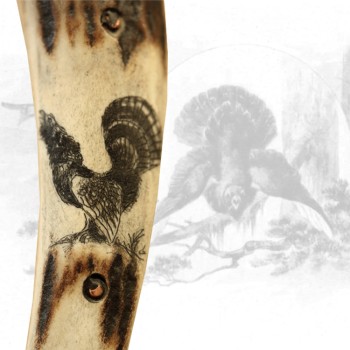 Jagdmesser mit Auerhahngravur