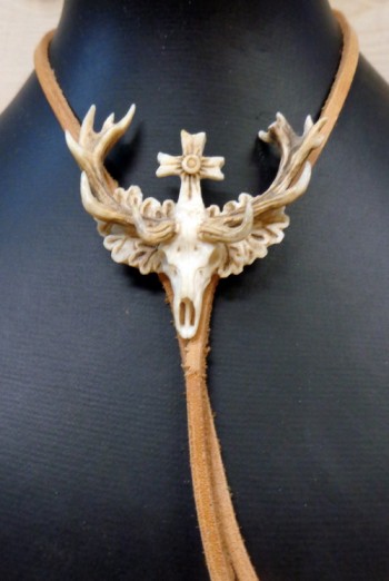 Jägerkrawatte Motiv Hubertus Hirsch