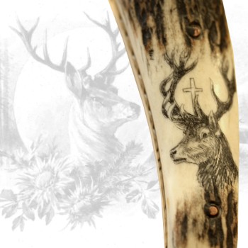 Jagdmesser mit Hirschgravur