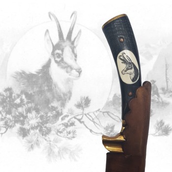Jagdmesser mit Gamsgravur