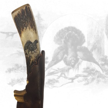 Jagdmesser mit Auerhahngravur