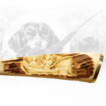 Jagdmesser mit Fischermotiven