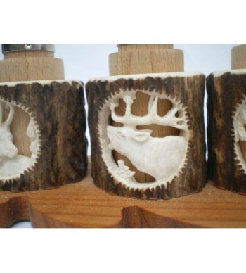 HIRSCHHORNSCHNITZEREI GEWÜRZGARNITUR 1