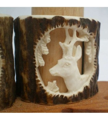 HIRSCHHORNSCHNITZEREI GEWÜRZGARNITUR 1