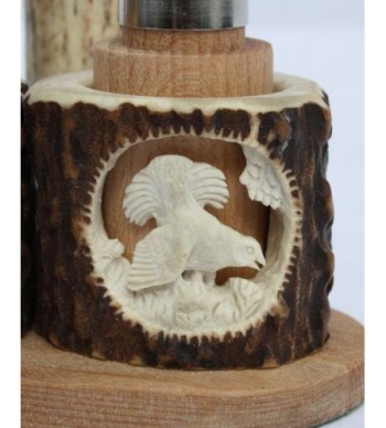 HIRSCHHORNSCHNITZEREI GEWÜRZGARNITUR 2