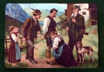 Tischset Untersetzer Wilderer "Verhaftung"