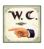 WC -Hand geradeaus links