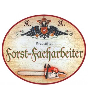 Forst Facharbeiter Motorsäge