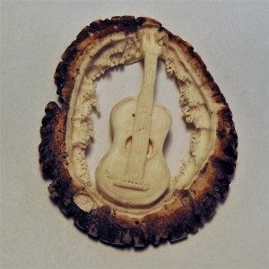 Hirschrose Motiv Gitarre