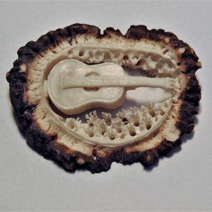 Hirschrose Motiv Gitarre