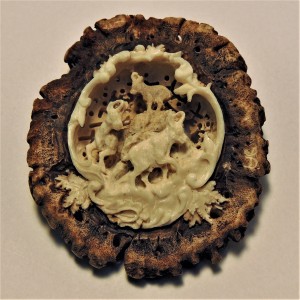 Hirschrose Motiv Gämse