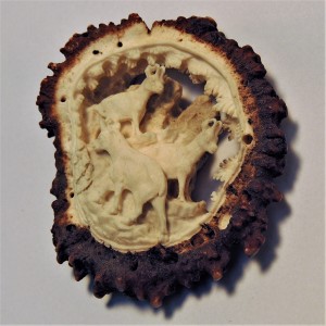 Hirschrose Motiv Gämse