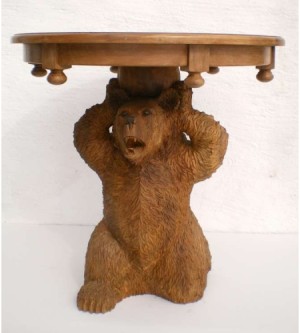 hand carved bear table