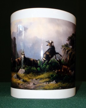 Häferl/Tasse Wilderer "Gemsen auf steiler Höhen"