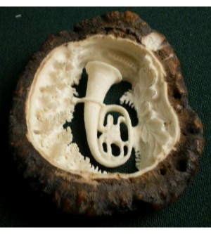 hand carved horn