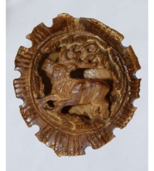 Hirsch geschnitzter Kern Hutschmuck