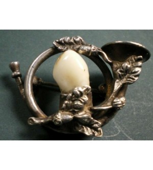 HUTANSTECKER JAGDHORN MIT GRANDEL