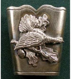 silver cover for black cock feather