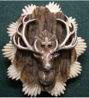 HUTANSTECKER HIRSCH BROSCHE