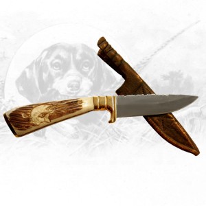 Jagdmesser mit Fischermotiven
