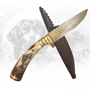 Jagdmesser mit Fischgravur