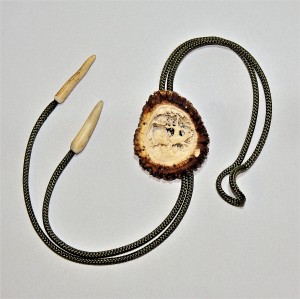 Jägerkrawatte Motiv Rehbock mit Reh