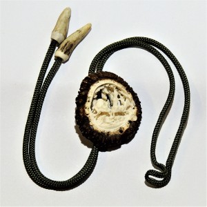 Jägerkrawatte Motiv Rehbock mit Reh