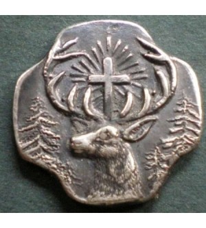 SILBERKNOPF MIT HUBERTUSHIRSCH