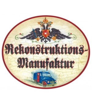 Rekonstruktionsmanufaktur blaues Auto