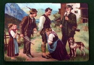 Tischset Untersetzer Wilderer "Verhaftung"