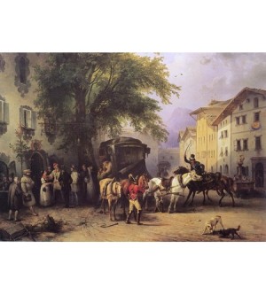 Umspannen eines Eilwagen Post