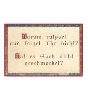 Warum ruelpset und forzet ihr nicht