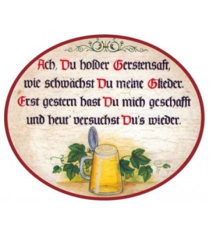 Ach du holder Gerstensaft Miniatur 17x14cm - Druck