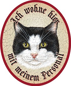 Katze 2 schwarz weiss +