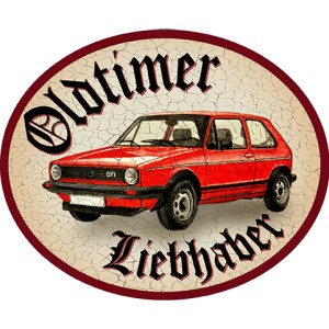 Oldtimer Liebhaber Golf rot +