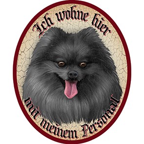Hund 61 Spitz schwarz +