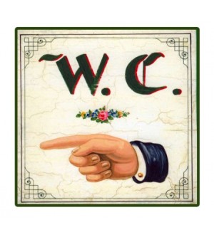WC -Hand geradeaus links