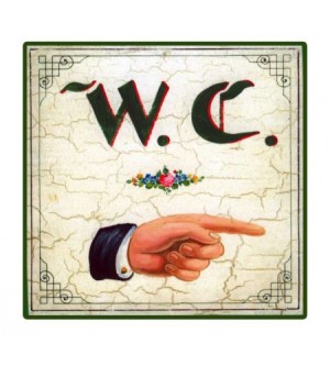 WC -Hand geradeaus rechts