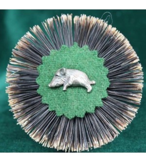 WILDSCHWEINRADL MIT SILBERKNOPF