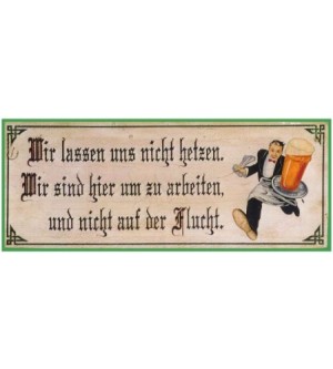 Wir lassen uns nicht hetzen