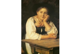 Dirndl am Tisch