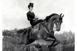 Elisabeth zu Pferd bei der Jagd