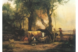 Vieh unter Baum