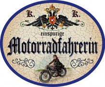 Motorradfahrerin +