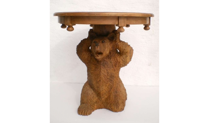 hand carved bear table