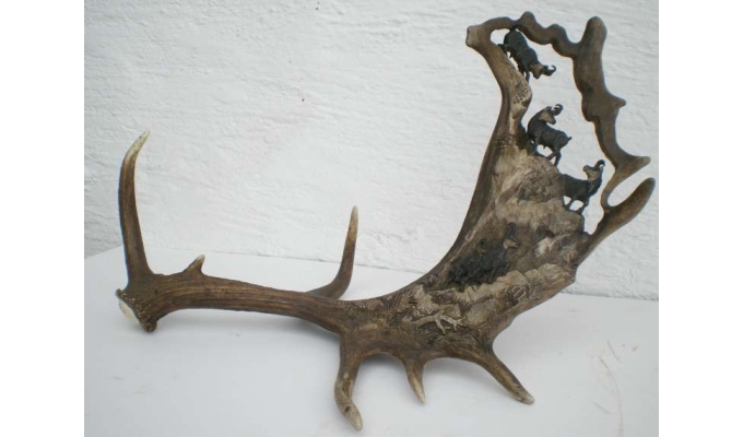 carved deer blade