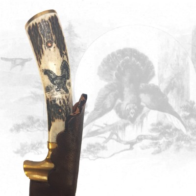 Jagdmesser mit Auerhahngravur