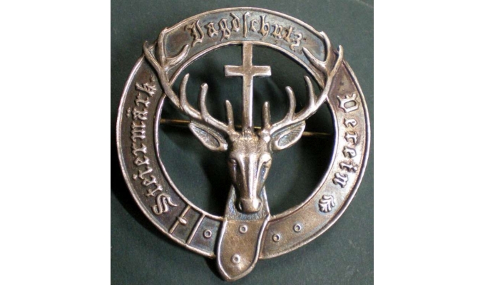 hat pin -  Styrian hunting protect association real silver