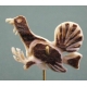 hat pin - wood grouse made out of buckhorn