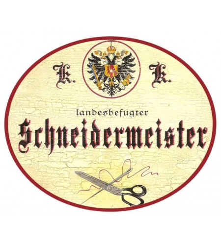Nostalgieschild Schneidermeister 